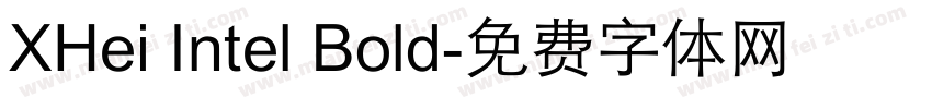XHei Intel Bold字体转换